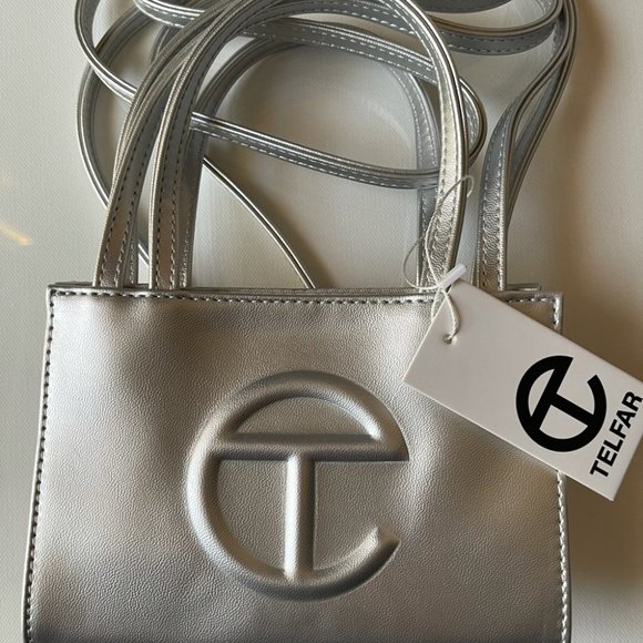 Telfar Small Silver Shopping Bag - Picture 3 of 5